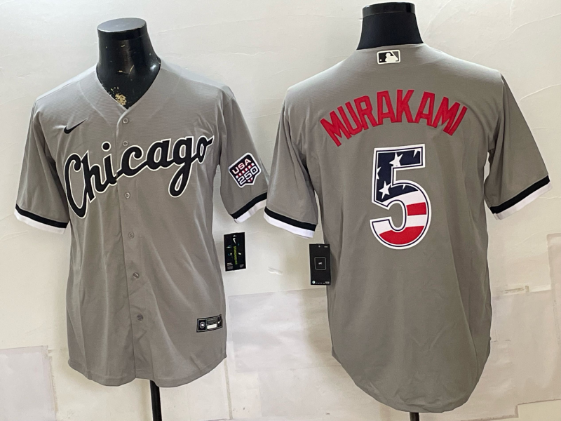 Men Chicago White Sox #5 Murakami grey Nike MLB 2026 jersey 0716001 